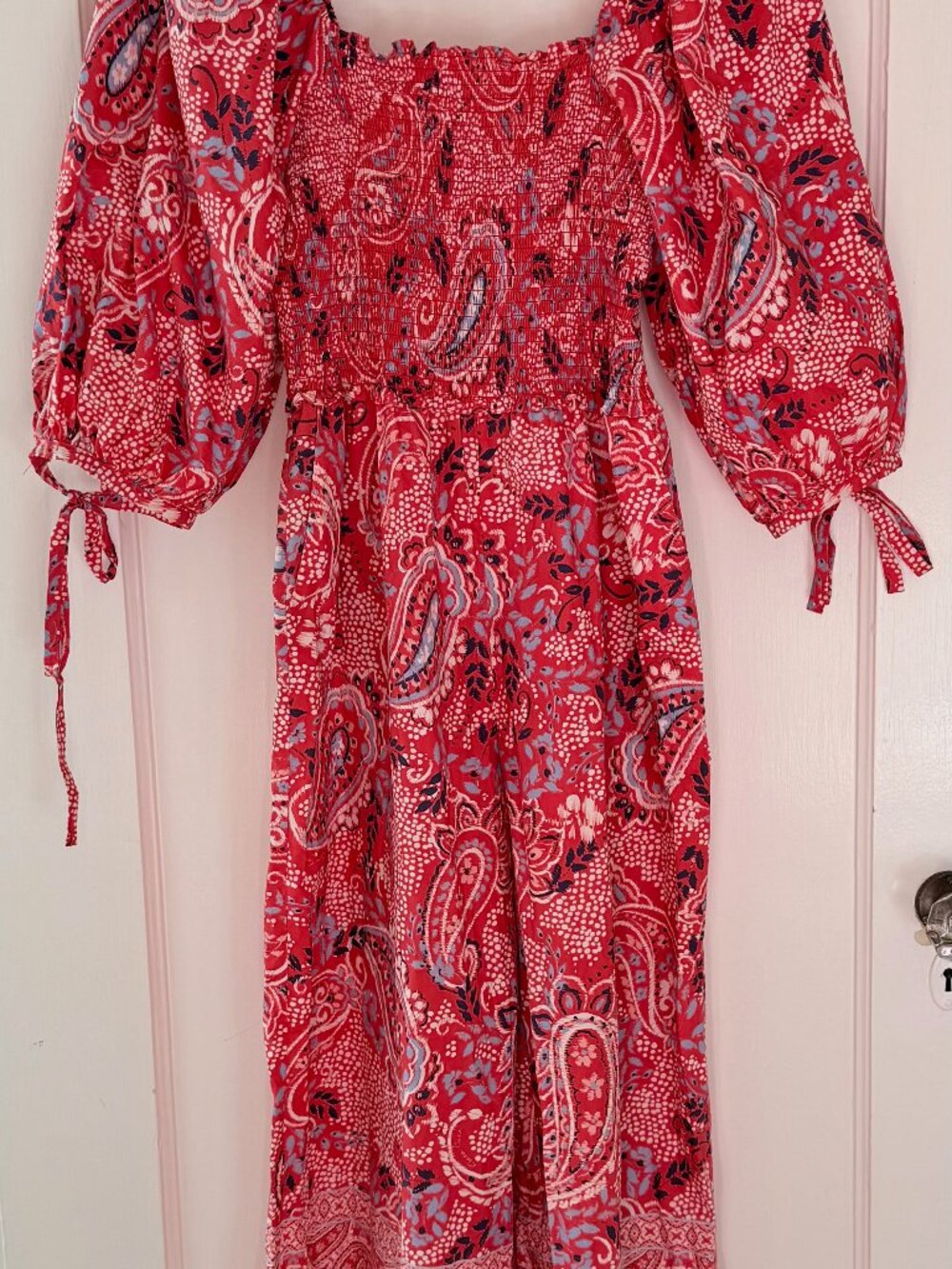 Cara Cara Jazzy Printed Jumpsuit Paisley Red, White & Blue